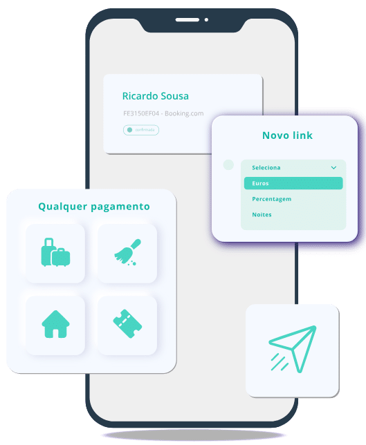 Pantalla ilustrativa del flujo de pago por enlace