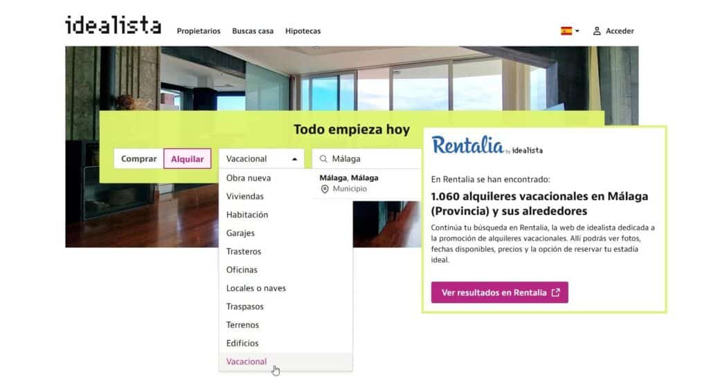 Rentalia e idealista
